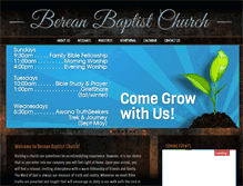 Tablet Screenshot of bereanbaptistchurchwa.org